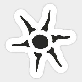 Simple Sun Emblem Symbol Sticker